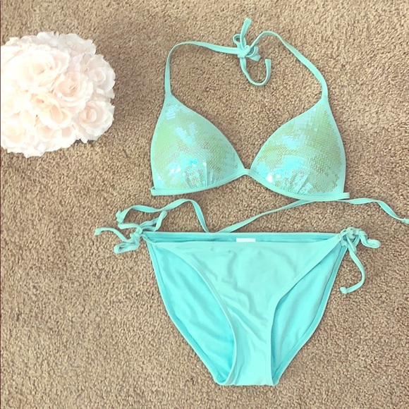 Xhilaration Other - Mint Sequin Bikini